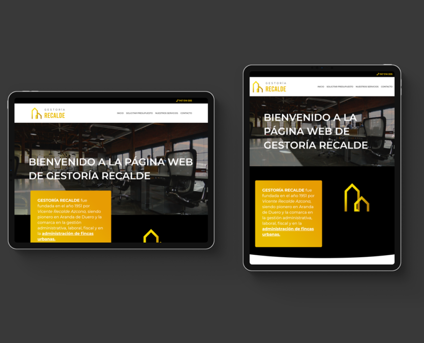 Gestoría Recalde – Desarrollo de página web e identidad corporativa